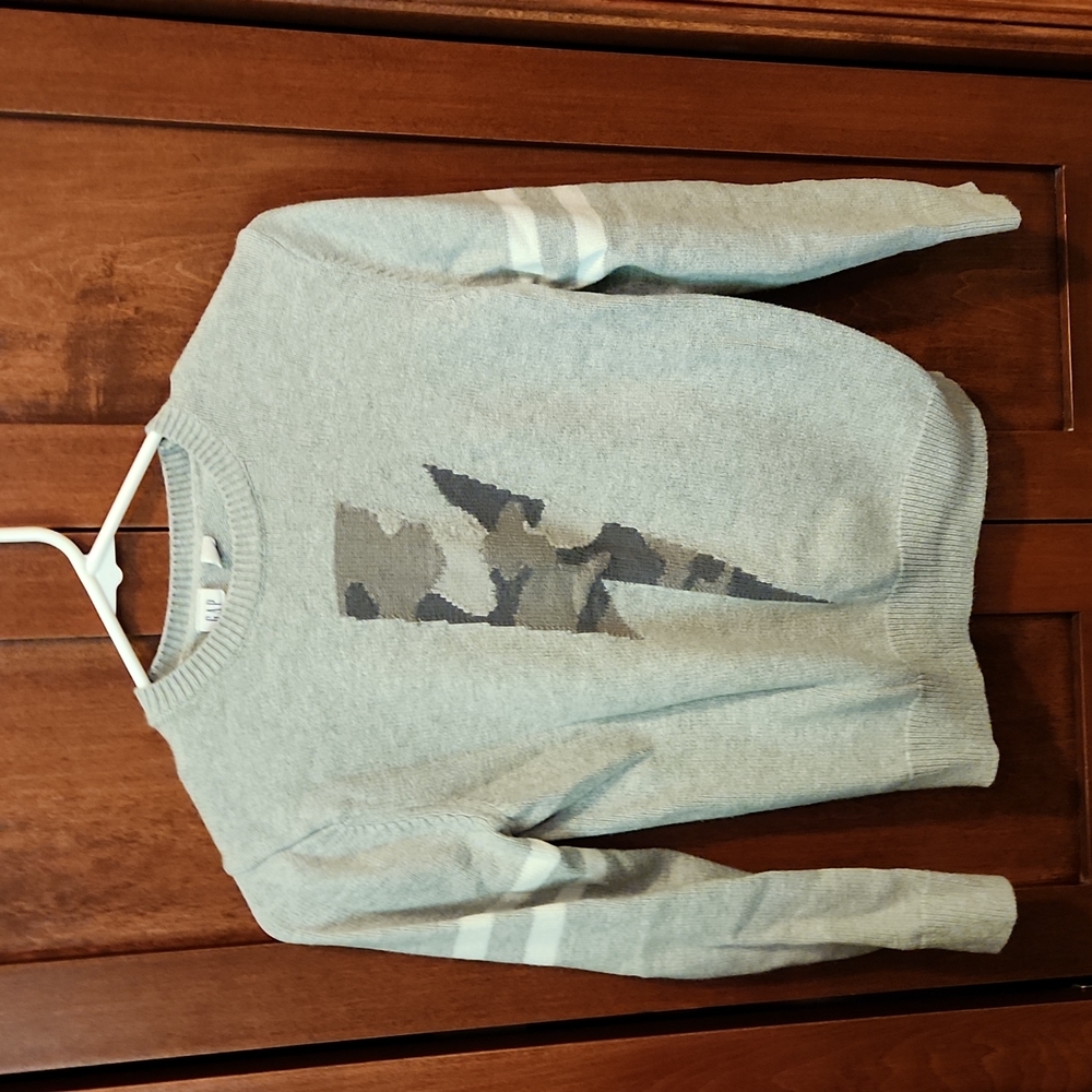 Boys Gap Gray Lightning Sweater Size Medium